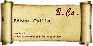 Békésy Csilla névjegykártya