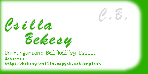 csilla bekesy business card